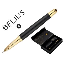 Boligrafo Y Estuche Belius Passion Dor Aluminio Textura Cepillada Color Negro Y Dorado Tinta Azul Caja Diseño Precio: 20.50000029. SKU: B1CWMFF3CF