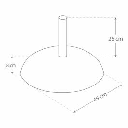 Base para Sombrilla Aktive 45 x 33 x 45 cm Cemento Acero Base para Sombrilla Aktive 45 x 33 x 45 cm Cemento Acero