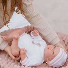 Muñecas Arias Muñeca Reborn Lola 40 cm Cuerpo Blando con Capazo Muñeco con Peso Español