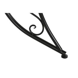 DKD Home Decor Mesa Redonda Comedor Terraza Jardín Exterior Metal Cerámica Negro Multicolor 80x76x80cm Desmontable