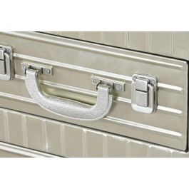 DKD Home Decor Aparador Vintage Plateado Metal MDF 2 Puertas 2 Cajones 80 x 39 x 82 cm