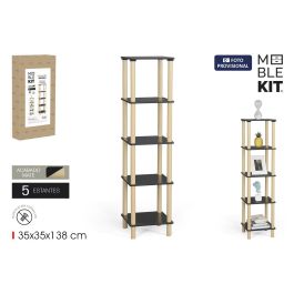 Estanteria Madera Cuadr.5 Niv.Black Moblekit Precio: 48.5799996. SKU: B1AFC2LMKF