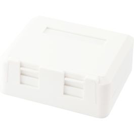 Equip Aufputzdose 2x Keystone Jack mit Abdeckung weiß