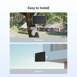 Ezviz EZV1722562713111 Panel Solar 12W con Batería Incorporada, Puerto de Carga Dual, IP65, Bluetooth