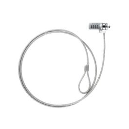 TOOQ CABLE DE SEGURIDAD T-LOCK CON COMBINACION PARA PORTATILES - BLOQUEO DE 4 DIGITOS - ACERO 4.5MM - LONGITUD 1.50M Precio: 4.49999968. SKU: S5604895