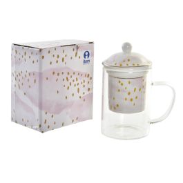DKD Home Decor Mug Infusiones Glam 300ml de Cristal y Porcelana Rosa Verde Menta Transparente, Apto Microondas y Lavavajillas (Set 6 Unidades) DKD Home Decor Mug Infusiones Glam 300ml de Cristal y Porcelana Rosa Verde Menta Transparente, Apto Microondas y Lavavajillas (Set 6 Unidades)