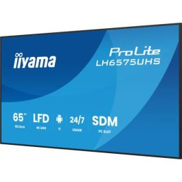 Iiyama LH6575UHS-B2AG Monitor 65" 4K UHD Panel IPS, Brillo 500cd/m², Operación 24/7, Android 11, Altavoces, Negro