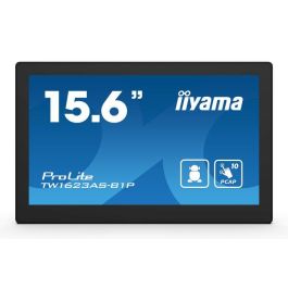 iiyama 15.6", 39.5cm, IPS, 16:9, 1920 x 1080, 450 cd/m², 30 ms, Touch, Rj-45, HDMI, 2 x 2 W, Android 13, Rockchip RK3568, Black