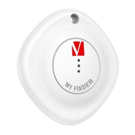 Verbatim MYF-02 My Finder Localizador Rastreador Bluetooth compatible con Apple Find My App para iPhone, iPad y Mac, Pack 2 Negro/Blanco