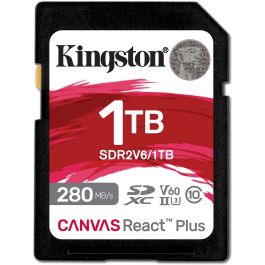 Kingston Canvas React Plus 1 TB SDXC UHS-II Clase 10, V60, U3, 280 MB/s, 150 MB/s - SDR2V6/1TB