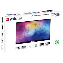 Verbatim PMT-14 Monitor Portátil Táctil 14" Full HD IPS USB-C Negro