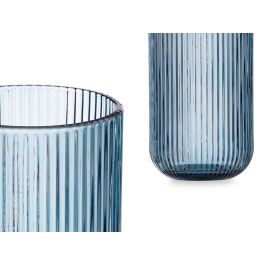 Vaso Alto Azul Oscuro Rayas 430 ml - Vivalto - Vidrio - 7.9x12.8x7.9 cm (24 Unidades) Vaso Alto Azul Oscuro Rayas 430 ml - Vivalto - Vidrio - 7.9x12.8x7.9 cm (24 Unidades)