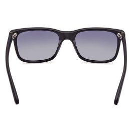 Guess GU00066 02D Gafas de Sol para Hombre Rectangulares Polarizadas Negro Mate Cristales Humo 55mm 19mm 150mm