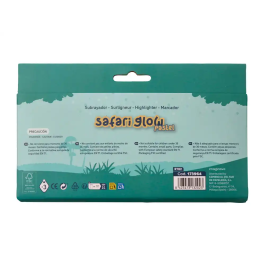 Imaginovo Rotulador Fluorescente Safari Glow Pastel Animales Caja 6 Unidades Surtidas