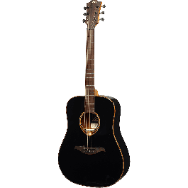 LAG Tramontane 118 Guitarra Acústica Dreadnought Negra Brillante