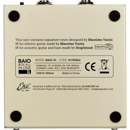 Eko BAIO XL Pedalera Multiefectos para Guitarra y Bajo Eléctrico con Batería Recargable y Bluetooth