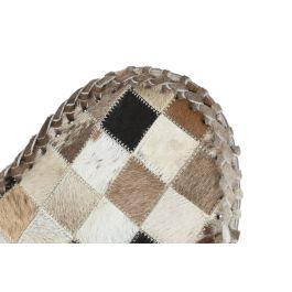 DKD Home Decor Sillón Colonial Camel Beige Piel y Hierro 70 x 90 x 70 cm