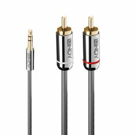 Lindy Cable de Audio 3.5mm a Phono 1m - Contactos Oro 24K, Cromo Line, Libre de PVC y Halógenos