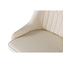 Giner Y Colomer - Lote de 4 Sillas Tapizadas con Patas de Acero Tubular y Detalle Dorado