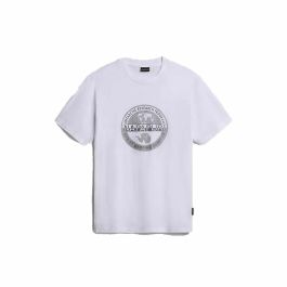 Camiseta Deportiva de Manga Corta Napapijri S-Bollo Ss 1 Blanco