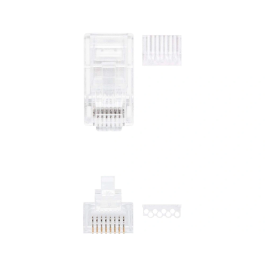 Nano Cable 10.21.0201 Conector RJ45 Cat.6 para Redes de Datos, Bolsa 10 Unidades