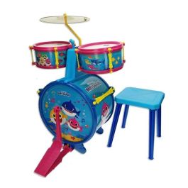 Bateria sencilla c/banqueta baby shark