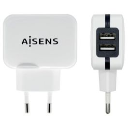 Aisens Cargador USB 17W 2 Puertos USB-A con Control AI Blanco 5V-3.4A Precio: 5.50000055. SKU: S5622692