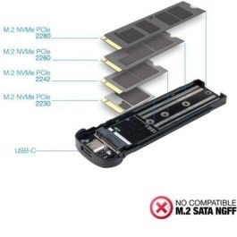 TooQ TQE-2201B Caja Externa para SSD M.2 NVMe PCIe, USB-C 3.2 Gen 2 (10Gbps) con Apertura Fácil sin Tornillos, Aluminio, Negro TooQ TQE-2201B Caja Externa para SSD M.2 NVMe PCIe, USB-C 3.2 Gen 2 (10Gbps) con Apertura Fácil sin Tornillos, Aluminio, Negro