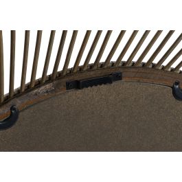 DKD Home Decor Espejo Tropical Bambú Cristal Natural 2.5 x 110 x 110 cm