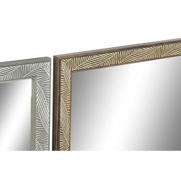 Espejo de pared DKD Home Decor Marrón Gris Natural Gris oscuro Tropical Hoja de planta 56 x 2 x 76 cm (4 Unidades) Espejo de pared DKD Home Decor Marrón Gris Natural Gris oscuro Tropical Hoja de planta 56 x 2 x 76 cm (4 Unidades)