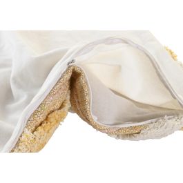 DKD Home Decor Funda Cojín Amarilla de Poliéster 50x50 cm con Cremallera