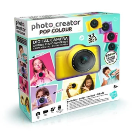 Canal Toys Cámara Digital Pop Creador de Fotos Amarillo CTCLK040 con Tarjeta SD 32GB