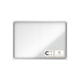 Vitrina De Anuncios Nobo Premium Plus Con Puerta Corredera Fondo Magnetico 18 X Din A4 Hojas 997x1412x54 mm