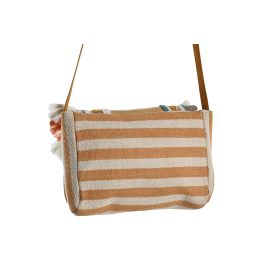 DKD Home Decor Bolso Mediterraneo Naranja Beige Poliester 9 x 75 x 25 cm (2 Unidades)