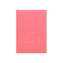 Agenda Encuadernada Liderpapel Creta A5 2025 Semana Vista Color Rosa Papel 70 gr