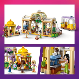 Lego Friends 42671 Cafetería y puesto de flores - Set de construcción para niñas de 9 años