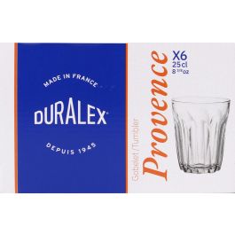 Duralex Set de 6 Vasos Transparentes Provence 25 cl (12 Cajas)