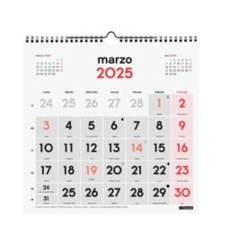 Finocam Calendario De Pared Números Grandes 300x300 mm Neutro 2025