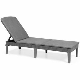 ALLIBERT by KETER Tumbona Jaipur 4 Posiciones de Resina Imitación Ratán Tejido Gris Oscuro con Cojín 187x58x29 cm Precio: 117.95000019. SKU: B195RDV93X