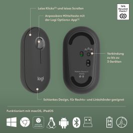 LOGITECH RATON INALAMBRICO PEBBLE MOUSE 2 M350S NEGRO.