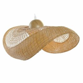 DKD Home Decor Lámpara de Techo Balines de Bambú Marrón Hecha a Mano 34 x 70 x 20 cm Tipo E27