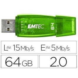 Memoria Usb Emtec Flash C410 64 grb 2.0 Verde Precio: 16.6858996854. SKU: B1CF2B4MA9