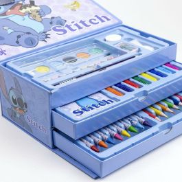 Cerdá Set de Papelería Coloreable Maletín Stitch Azul Claro