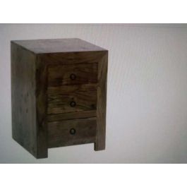 Mesita de Noche DKD Home Decor 45,5 x 40 x 60 cm Natural Dorado Acacia