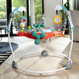 BABY EINSTEIN BE74451117105 Saltador con juegos interactivos Ocean Explorers Airplane Adventure 2 en 1 con luces para bebés de 6 meses+