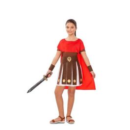 My Other Me Disfraz Infantil Guerrera Romana para Niña - Talla 3-4 años - Con Capa, Vestido, Cinturón y Muñequeras