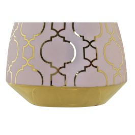 DKD Home Decor Jarrón decorativo de Porcelana estilo Oriental Rosa y Dorado, Colección Zeman, Acabado Cromado, dimensiones 16x16x18 cm DKD Home Decor Jarrón decorativo de Porcelana estilo Oriental Rosa y Dorado, Colección Zeman, Acabado Cromado, dimensiones 16x16x18 cm