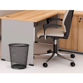 Q-connect Papelera Metálica Rejilla Negra 295x345mm 19 Litros