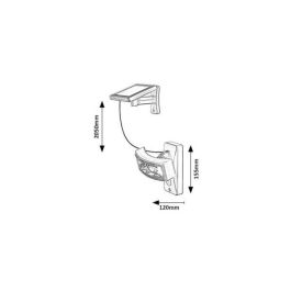 RABALUX RAB-77019 Aplique Solar Exterior Valpovo LED 2,4W 250Lm 4000K Sensor Movimiento IP44 Negro