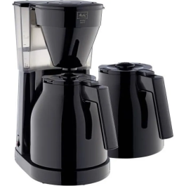 Melitta Easy Therm II Cafetera con Filtro 1L 1050 W con 2da Jarra - Negro